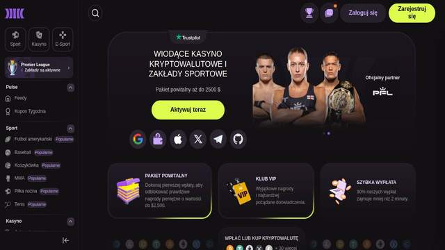 Cloudbet casino screenshot